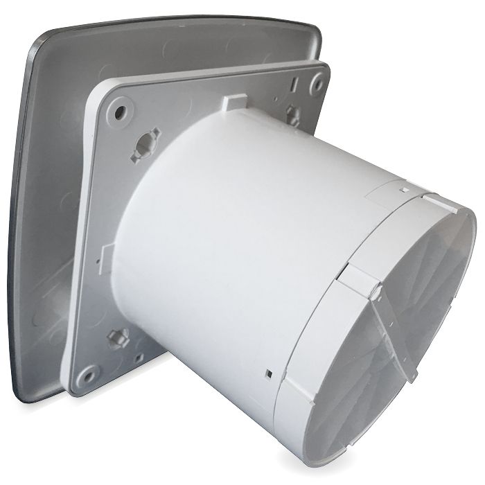 Pro-Design badkamer/toilet ventilator - MET TIMER (KW125T) - Ø125mm - RVS *Bold-Line*