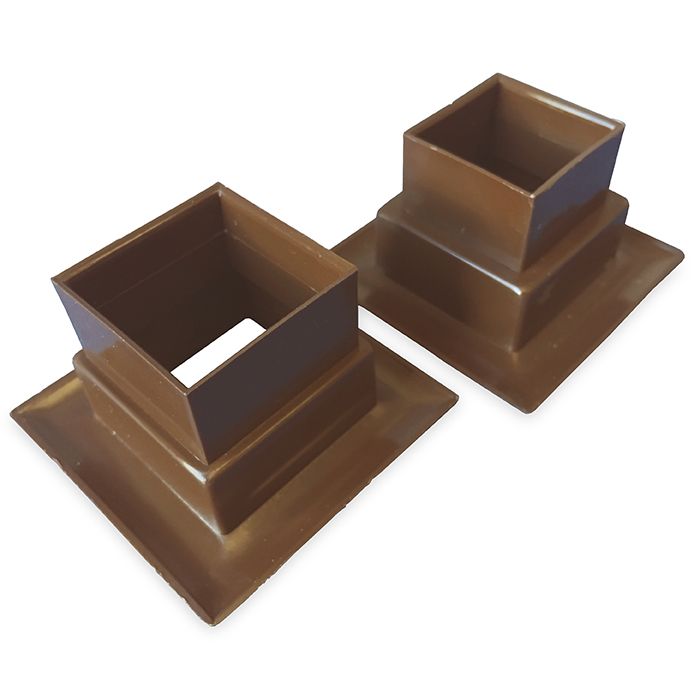 Vierkant deurrooster 29 x 29mm - kunststof bruin