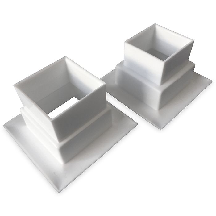 Vierkant deurrooster 29 x 29mm - kunststof wit Vierkant deurrooster 29 x 29mm - kunststof wit