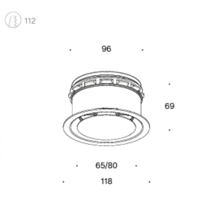 Pradovent -trim- Ø 100mm design ventiel (afvoer) - 50 m3/h - Zwart
