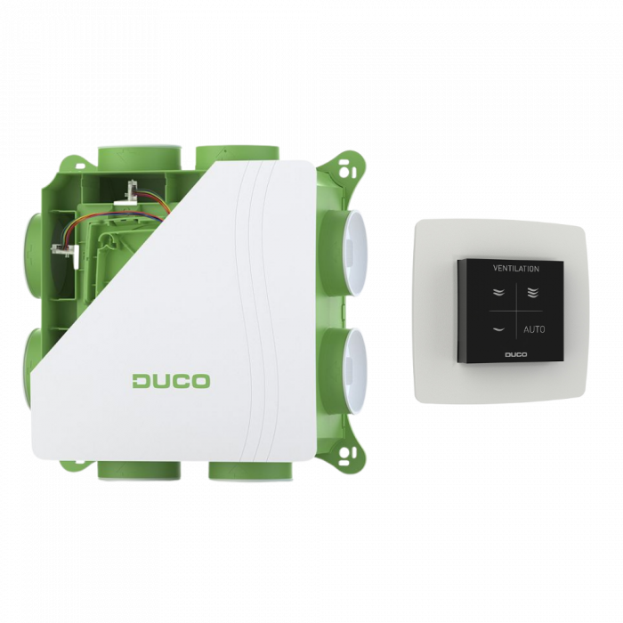 DucoBox Silent 2.0 - ingebouwde vochtsensor - randaarde stekker - bedieningsschakelaar RF batterij (ZWART) DucoBox Silent 2.0 - ingebouwde vochtsensor - randaarde stekker - bedieningsschakelaar RF batterij (ZWART)