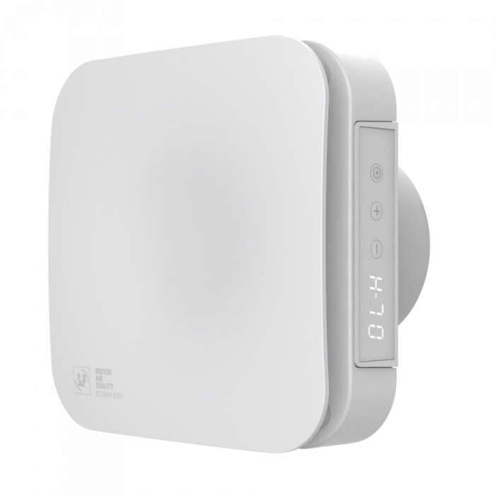 Badkamer/toilet ventilator Soler & Palau ECOAIR EVO HT - Ø 100mm - met nalooptimer & vochtsensor - 100 m3/h Badkamer/toilet ventilator Soler & Palau ECOAIR EVO HT - Ø 100mm - met nalooptimer & vochtsensor - 100 m3/h