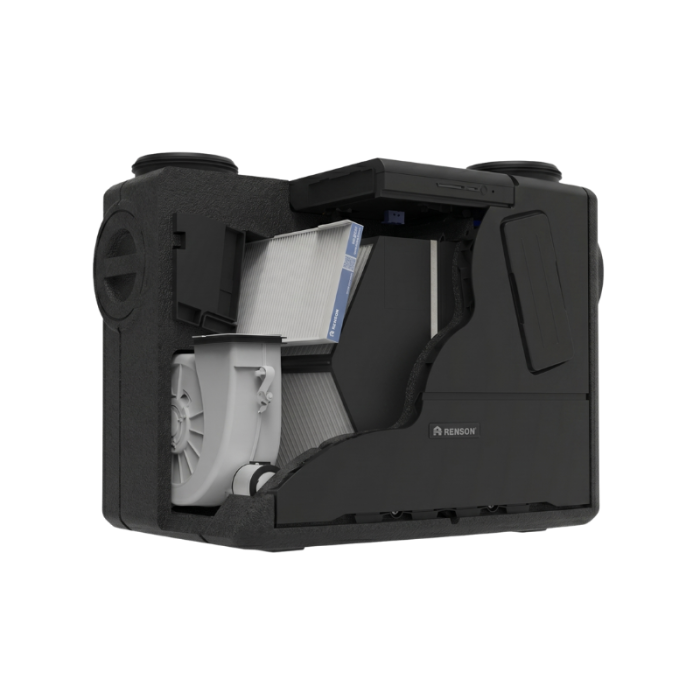 Renson Flux GO Wall Compact 350 - WTW - 350 m3/h - Automatisch vochtgestuurd Renson Flux GO Wall Compact 350 - WTW - 350 m3/h - Automatisch vochtgestuurd