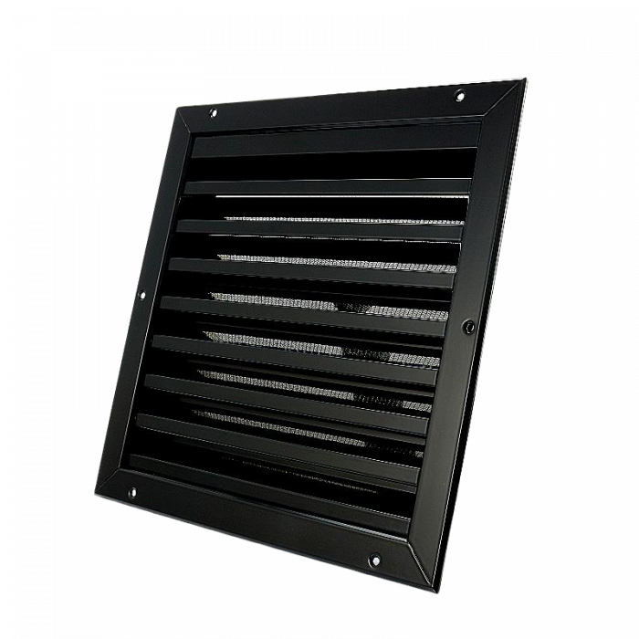 Buitenmuurrooster aluminium (LxH) 300x300mm - Zwart Buitenmuurrooster aluminium (LxH) 300x300mm - Zwart