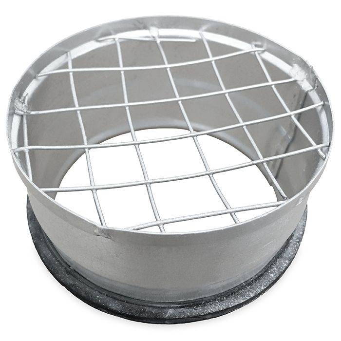 Gaasrooster met rubberdichting (plat aftakstuk met grofmazig gaas) Ø 80mm 