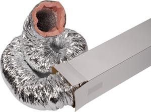 Geïsoleerde flexibele ventilatieslang - Ø250mm - Aluminium - DOOS a 10 METER