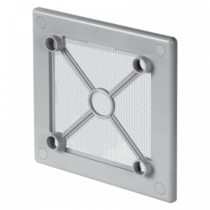 Design ventilatierooster vierkant (afvoer & toevoer) Ø100mm - kunststof - goud