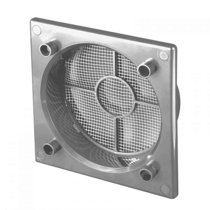 Design ventilatierooster vierkant (afvoer & toevoer) Ø100mm - kunststof - goud