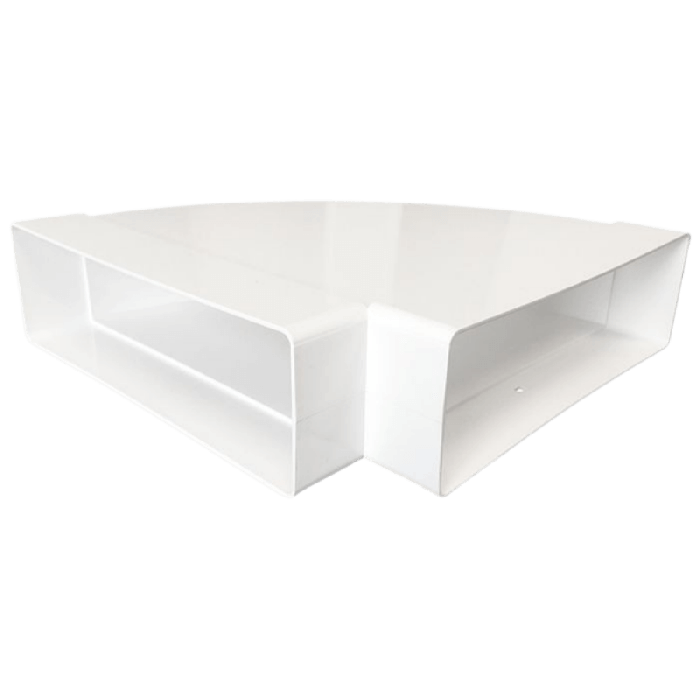 Kunststof horizontale bocht 90° voor kanaal 204 x 60mm Kunststof horizontale bocht 90° voor kanaal 204 x 60mm