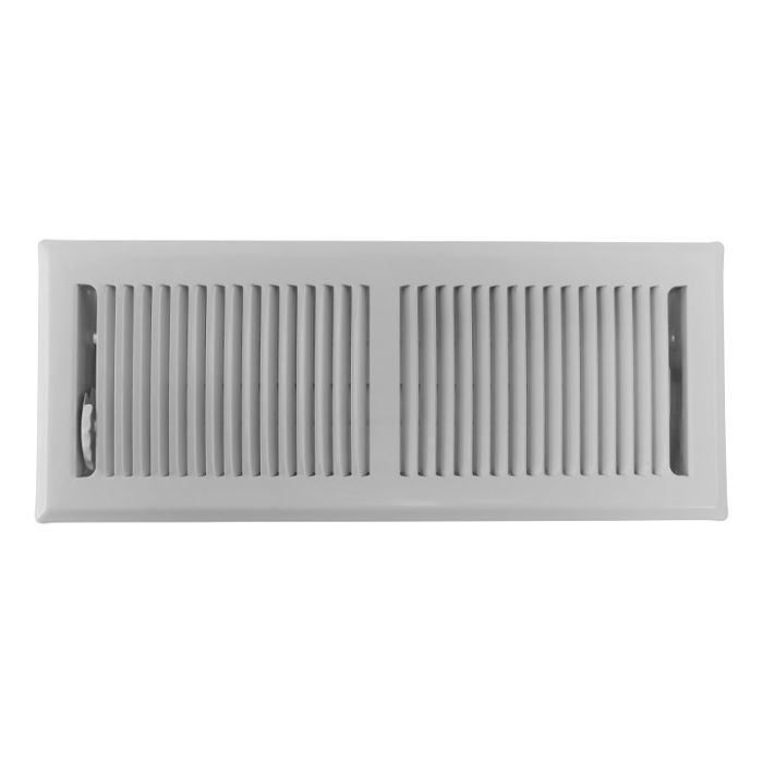 Vloerrooster verstelbaar met vaste schoepen - gatmaat 356 x 102mm - staal - WIT RAL9003 Vloerrooster verstelbaar met vaste schoepen - gatmaat 356 x 102mm - staal - WIT RAL9003