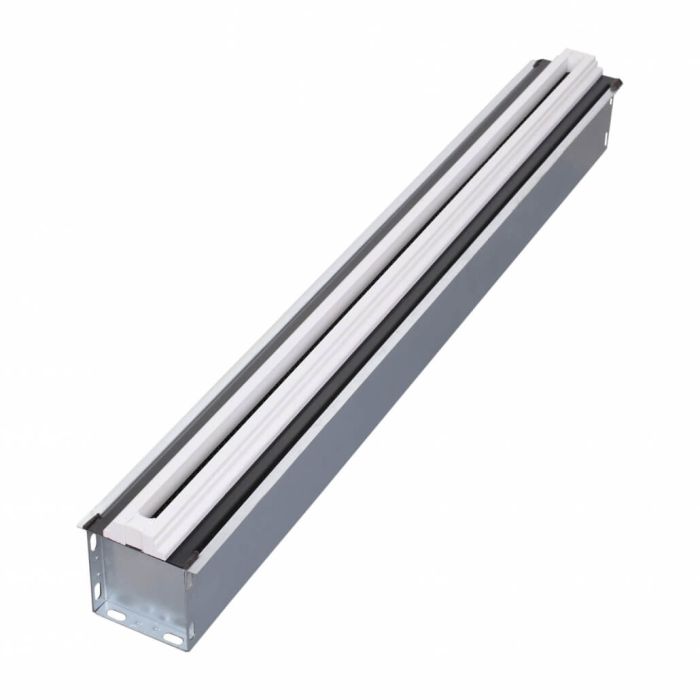 LINE - instucbaar lijnrooster - Lengte 1000mm - 1 sleuf - hoogte 12mm - incl. plenumbox 125mm