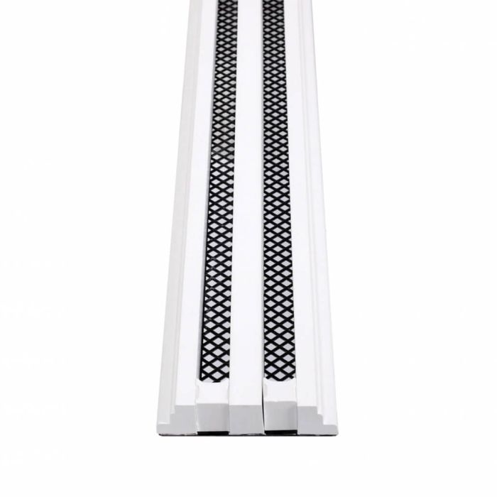 LINE - instucbaar lijnrooster - Lengte 625mm - 2 sleuven - hoogte 12mm - incl. plenumbox 125mm