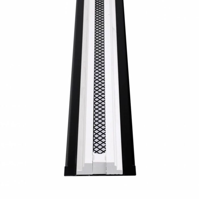 LINE - instucbaar lijnrooster - Lengte 625mm - 1 sleuf - hoogte 12mm - incl. plenumbox 125mm