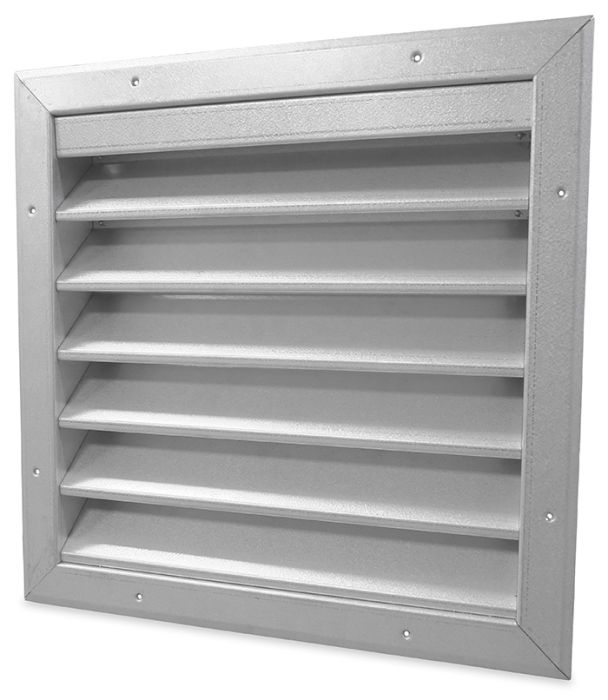 Buitenmuurrooster - grote luchtvolumes - staal (verzinkt) - 500 x 500mm (G74-5050V)