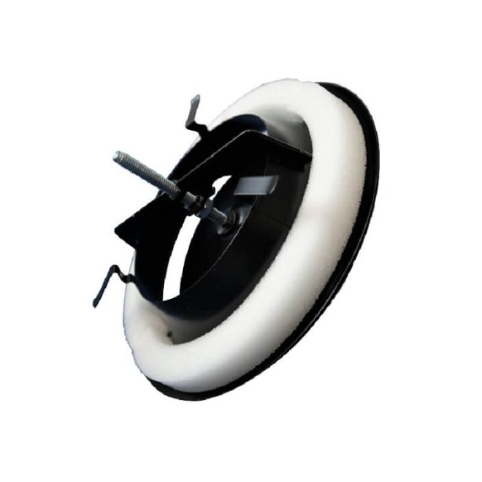 Rooster/ventiel (luchttoevoer) Ø 125mm staal - zwart - MET VEER