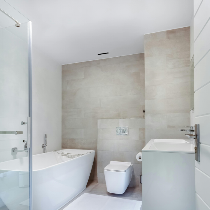 Whisper instucbaar designventiel - LINE - 125mm - toevoer/afvoer - Wit - met plenumbox