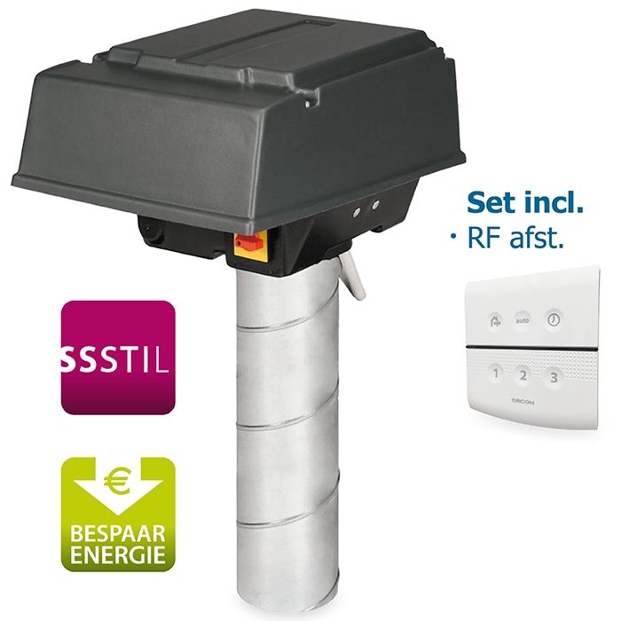 Pijpdakventilator MPV-10WR met RF-bediening - max 380 m3/h - aansluiting Ø 125mm Pijpdakventilator MPV-10WR met RF-bediening - max 380 m3/h - aansluiting Ø 125mm