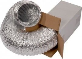 Flexibele ventilatieslang ongeïsoleerd - aluminium - Ø 160mm - lengte 10 meter
