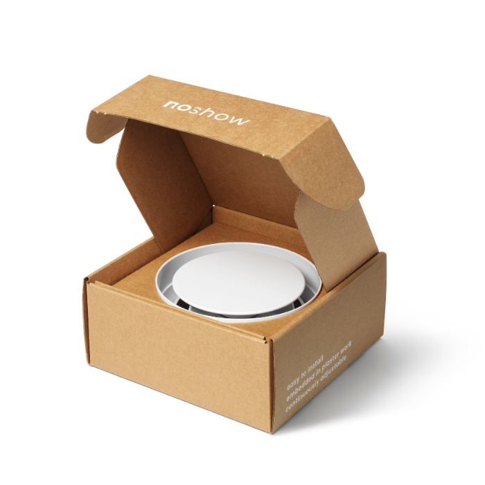 NoShow instucbaar designventiel 125mm - toevoer/afvoer - WIT