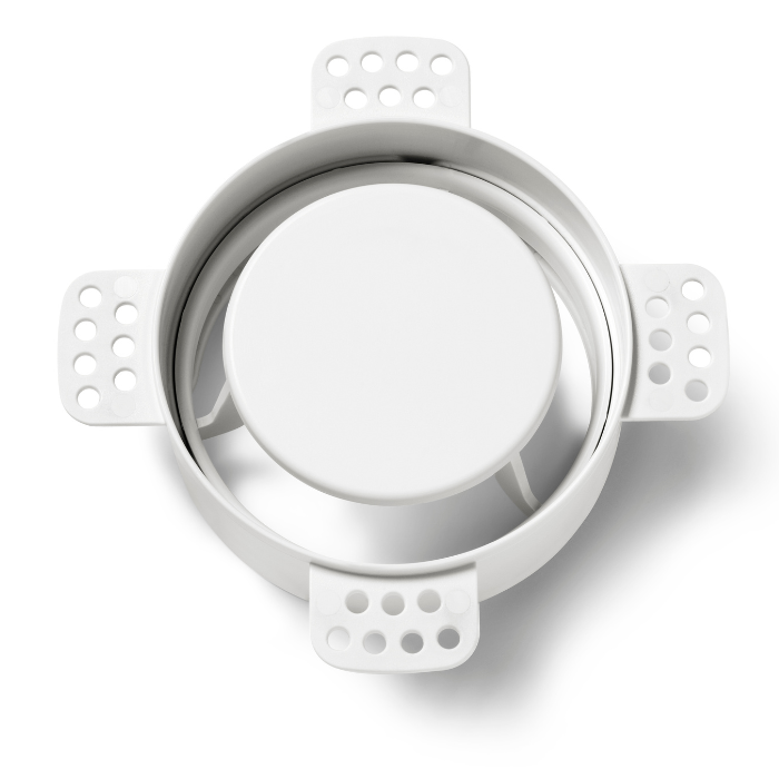 NoShow instucbaar designventiel 100mm - toevoer/afvoer - WIT