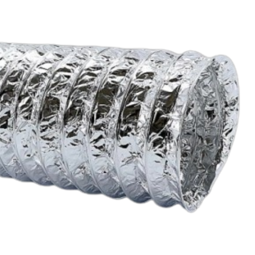 Flexibele ventilatieslang ongeïsoleerd - aluminium - Ø 150mm - lengte 10 meter