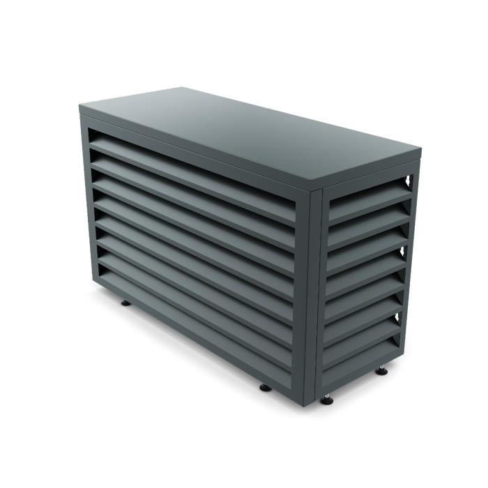 Aircover 900 - Luxe (airco) buitenunit omkasting - 93 x 60 x 48 cm - met achterplaat Aircover 900 - Luxe (airco) buitenunit omkasting - 93 x 60 x 48 cm - met achterplaat