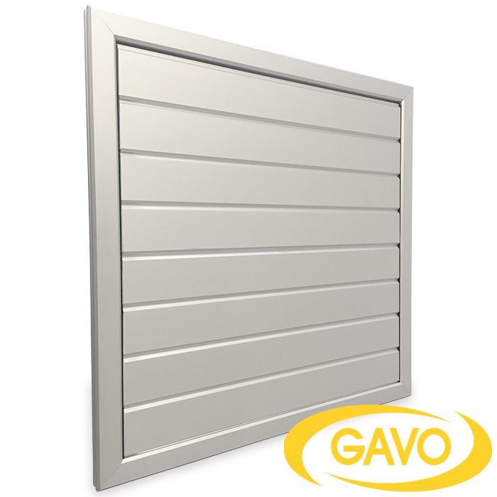 Overdrukrooster opbouw (BxH) 455 x 455mm - aluminium naturel geanodiseerd OP=OP