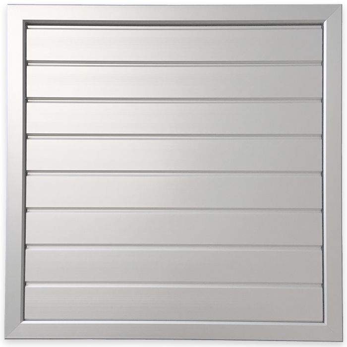 Overdrukrooster opbouw (BxH) 455 x 455mm - aluminium naturel geanodiseerd OP=OP