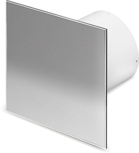 Pro-Design badkamer/toilet ventilator - MET TIMER (KW125T) - Ø125mm - RVS vlak