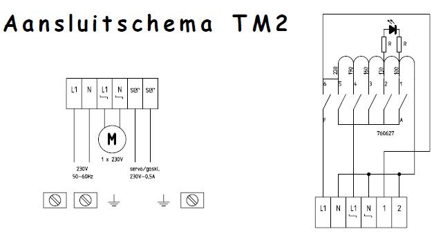 Regelaar 5-standen 11 Ampère (TM2-11)