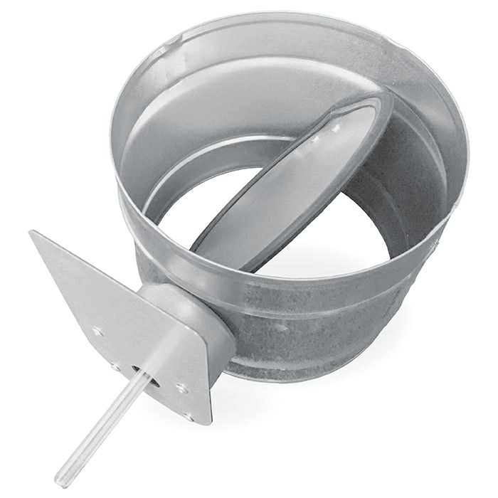 Regelklep Ø 100mm met motorstoel voor montage servomotor - luchtdicht