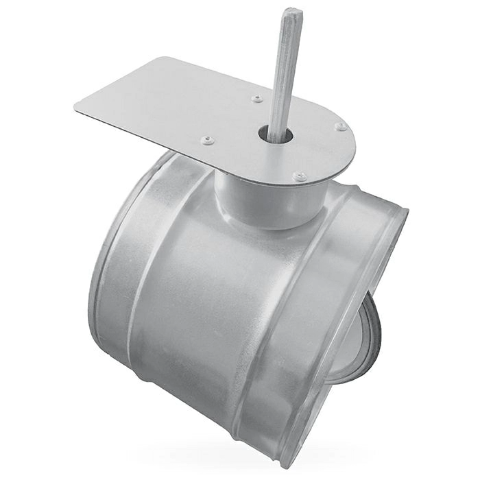 Regelklep Ø 100mm met motorstoel voor montage servomotor - luchtdicht