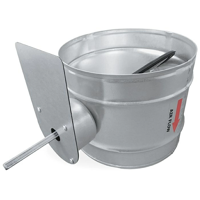 Regelklep Ø 100mm met motorstoel voor montage servomotor - luchtdicht