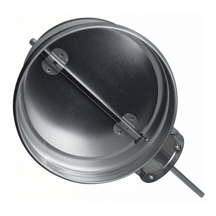 Regelklep Ø 125mm met motorstoel voor montage servomotor - luchtdicht - met afdichtingsrubber