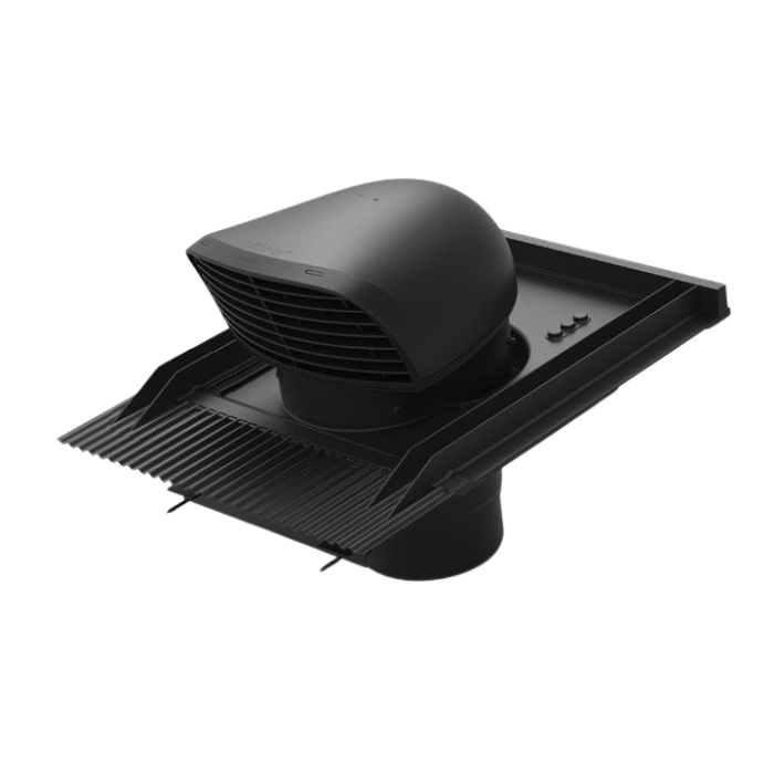 Renson design dakdoorvoer 180/200mm - universeel voor schuin dak - zwart