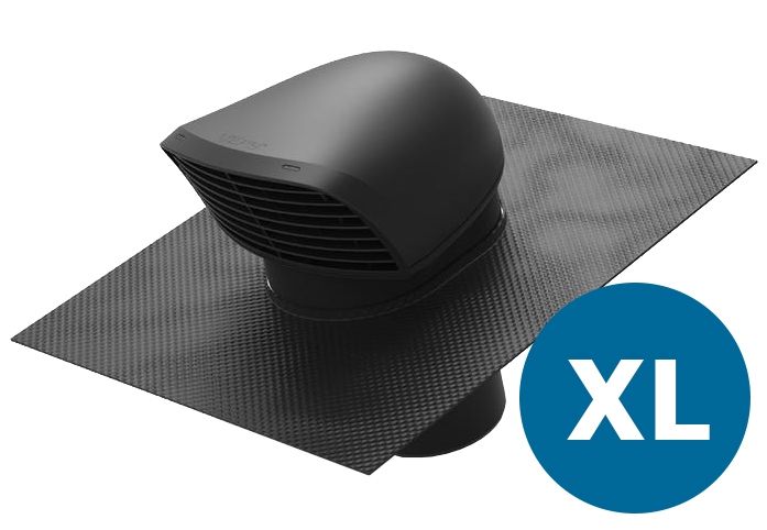 Renson design Flex XL dakdoorvoer 180/200mm - loodvrije flexibele slab - zwart