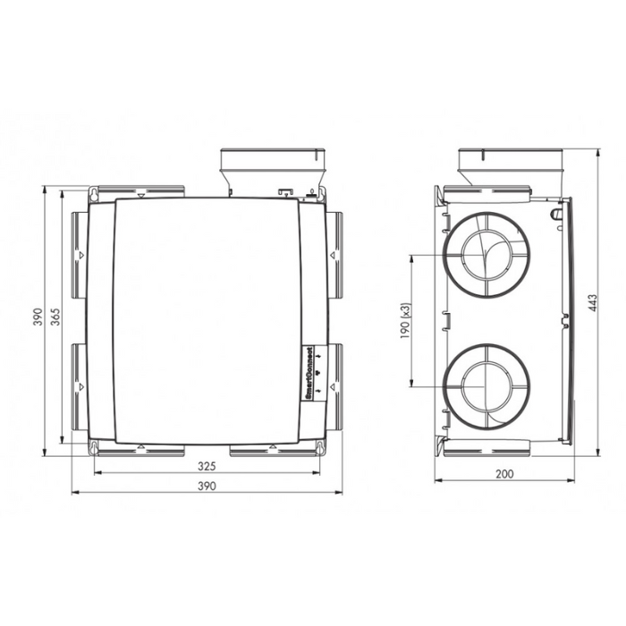 Renson Healthbox 3.0 - 475 m3/h - app gestuurd - Centrale CO₂-detectie