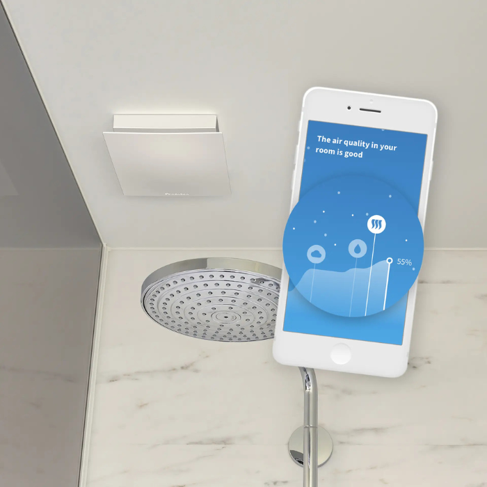 Renson Waves Badkamer/toilet ventilator - app gestuurd - geur, vocht en CO2 sensor - Ø 100/125mm