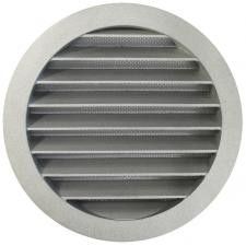 Rond buitenluchtrooster Ø 250mm aluminium met fijnmazig muggengaas 