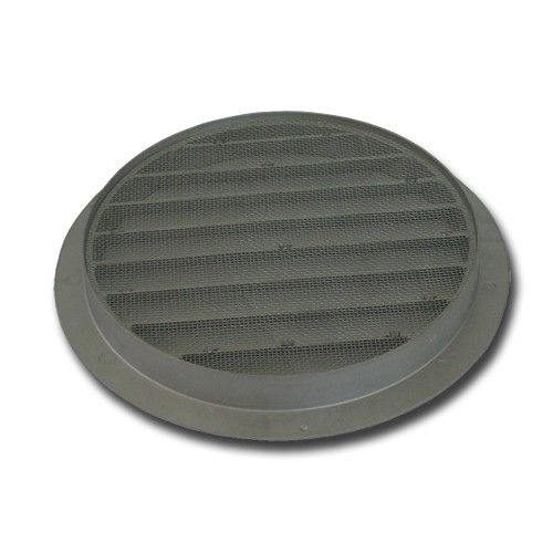 Rond buitenluchtrooster Ø 125mm aluminium met fijnmazig muggengaas 