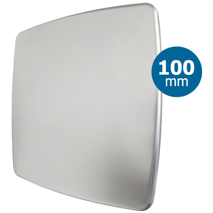 Design ventilatierooster vierkant (afvoer & toevoer) Ø100mm - RVS *Bold-Line*