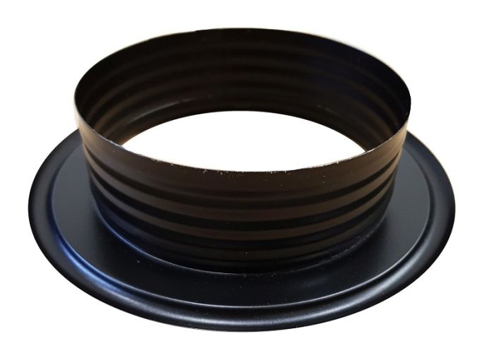 Afwerkrozet Ø125mm - zwart