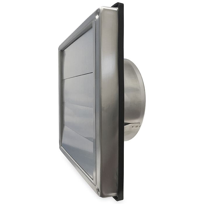 Overdrukrooster RVS aansluitmaat Ø 125mm