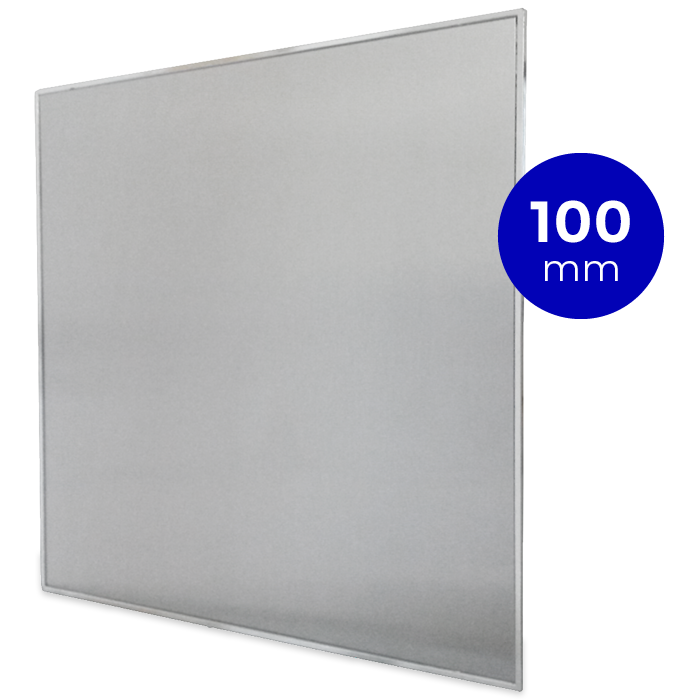 Whisper Design ventilatierooster vierkant (afvoer & toevoer) Ø100mm - RVS vlak