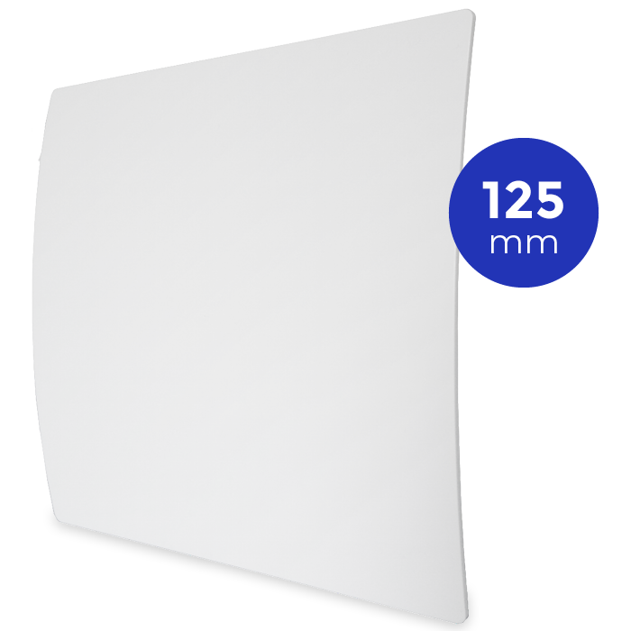 Whisper Design ventilatierooster vierkant (afvoer & toevoer) Ø125mm - kunststof - wit