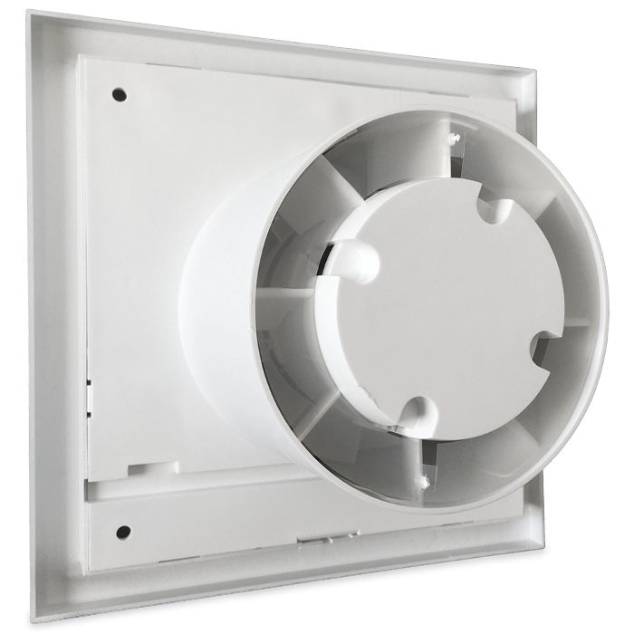 Design badkamerventilator Soler & Palau Silent (100CRZ) - Ø 100mm - MET TIMER (zilver)