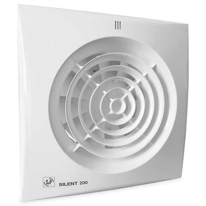 Badkamer/toilet ventilator Soler & Palau Silent (200CHZ) - Ø 120mm - MET TIMER + VOCHTSENSOR