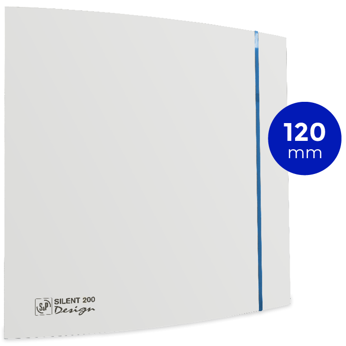 Design badkamerventilator Soler & Palau Silent (200CZ) - Ø 120mm - STANDAARD