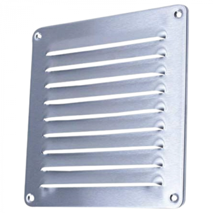 Schoepenrooster opbouw 195 x 195mm - *RVS 304* (1-2020I) Schoepenrooster opbouw 195 x 195mm - *RVS 304* (1-2020I)