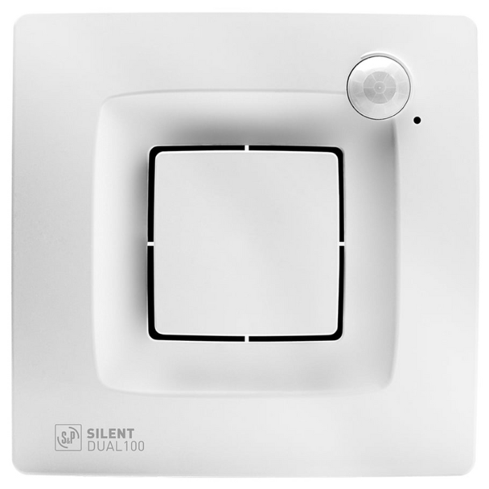 Silent Dual 100 badkamerventilator - Ø100mm - met vochtsensor en bewegingssensor Silent Dual 100 badkamerventilator - Ø100mm - met vochtsensor en bewegingssensor